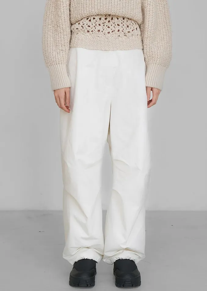 Women The Frankie Shop Bottoms Amomento Cotton Fatigue Pants Ecru