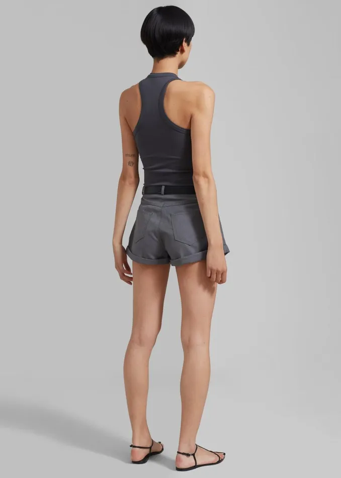 Women The Frankie Shop Bottoms Amy Pintuck Shorts Grey