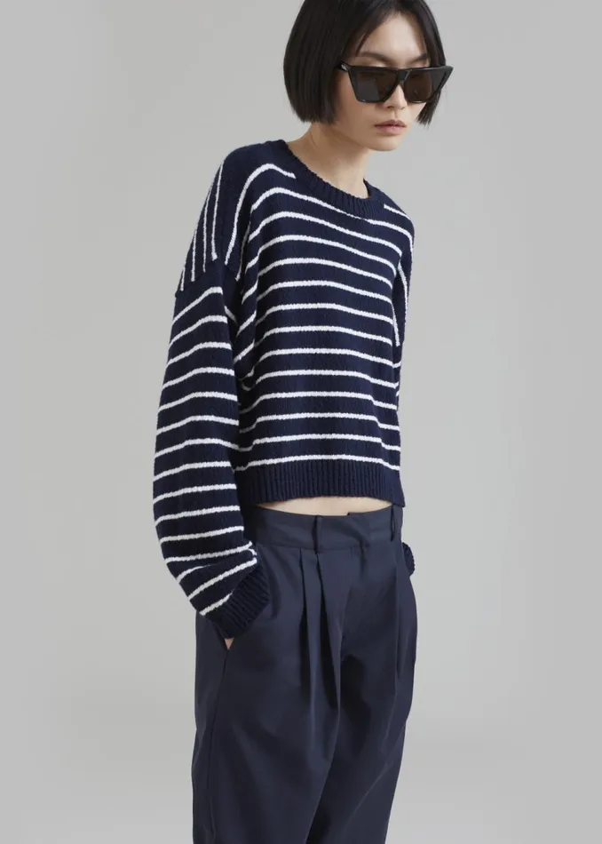 Women The Frankie Shop Bottoms Anderson Pants Dark Navy