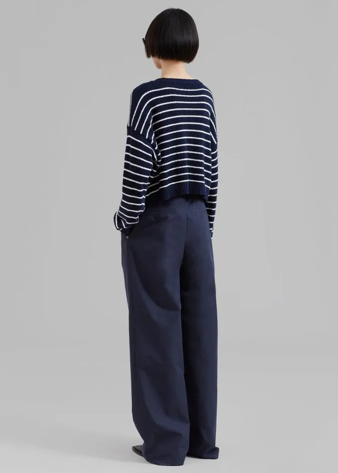 Women The Frankie Shop Bottoms Anderson Pants Dark Navy