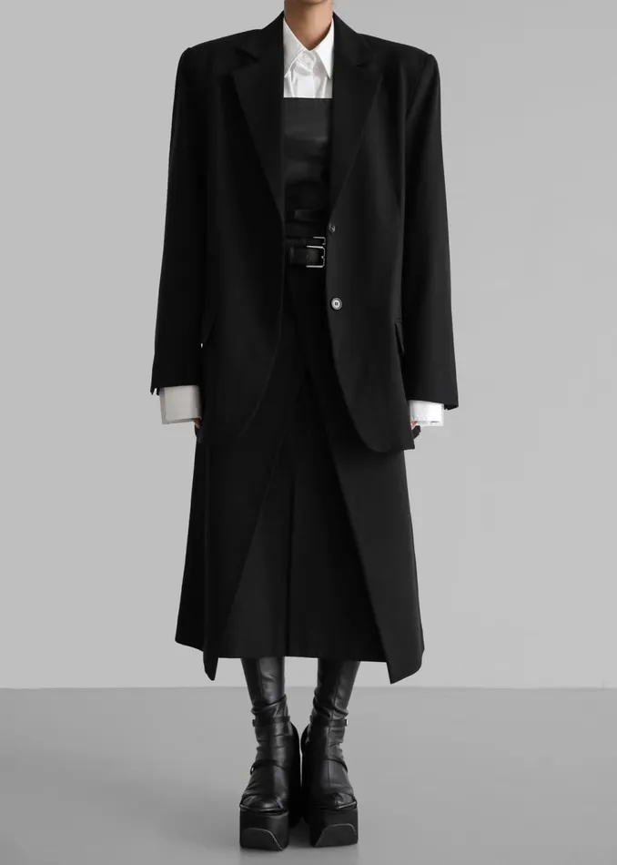 Women The Frankie Shop Bottoms Andy Midi Wrap Skirt Black