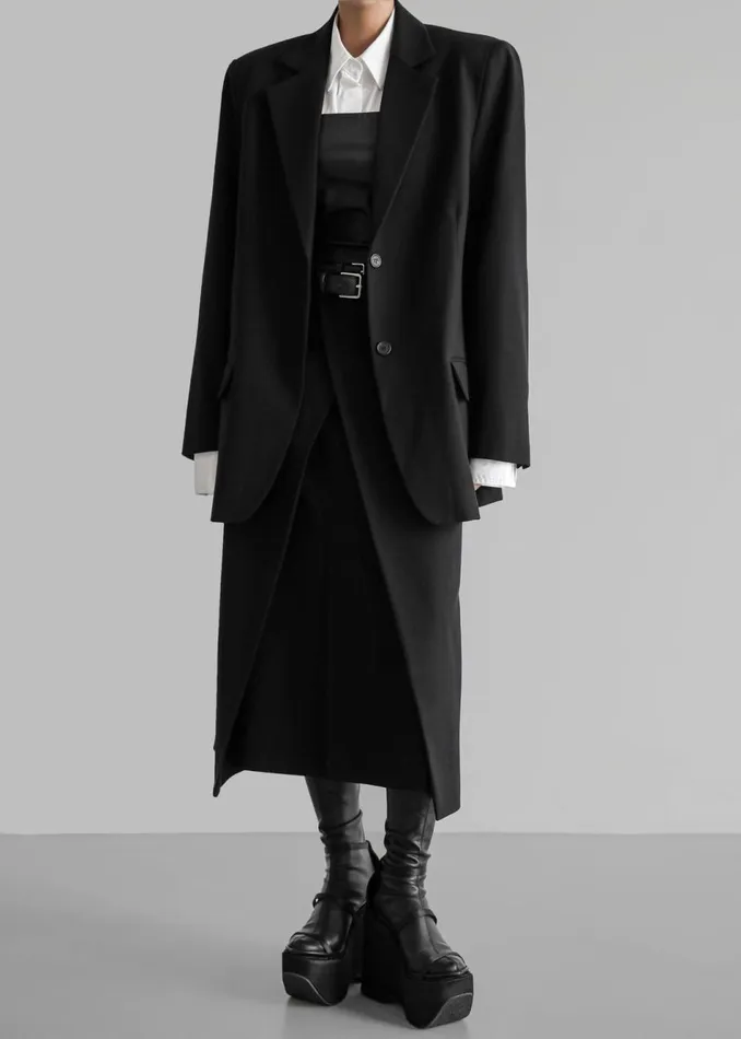 Women The Frankie Shop Bottoms Andy Midi Wrap Skirt Black