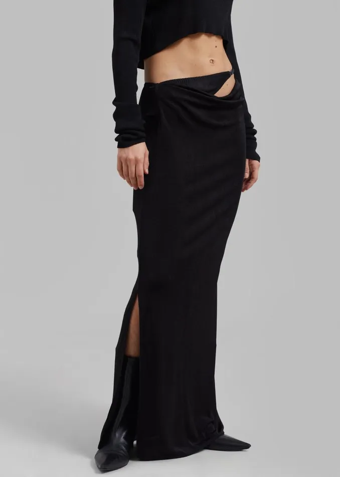 Women The Frankie Shop Bottoms Anna October Kerry Maxi Skirt Black