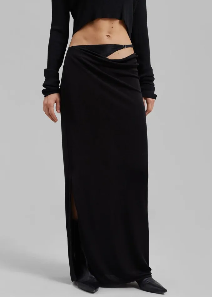 Women The Frankie Shop Bottoms Anna October Kerry Maxi Skirt Black