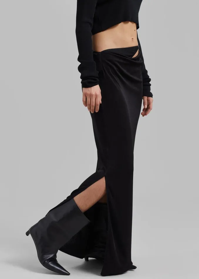 Women The Frankie Shop Bottoms Anna October Kerry Maxi Skirt Black