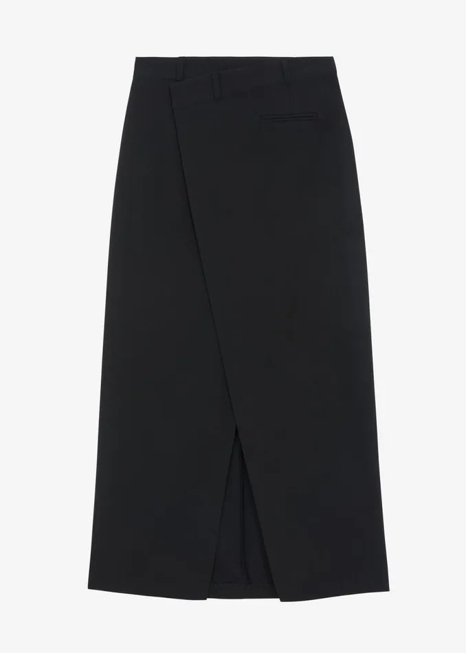Women The Frankie Shop Bottoms Annabel Asymmetric Midi Skirt Black