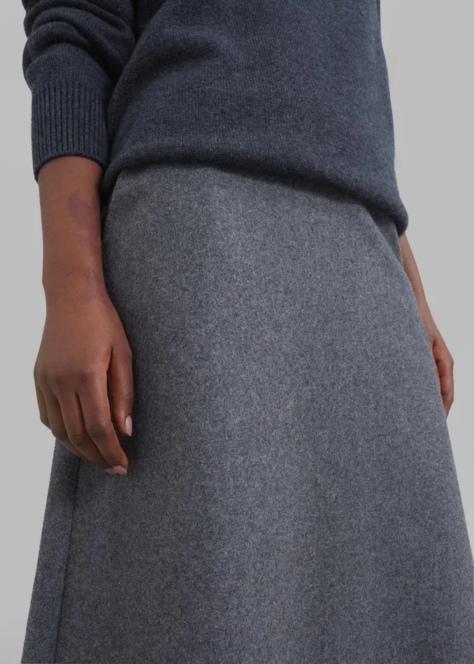 Women The Frankie Shop Bottoms Arabella Midi Skirt Grey