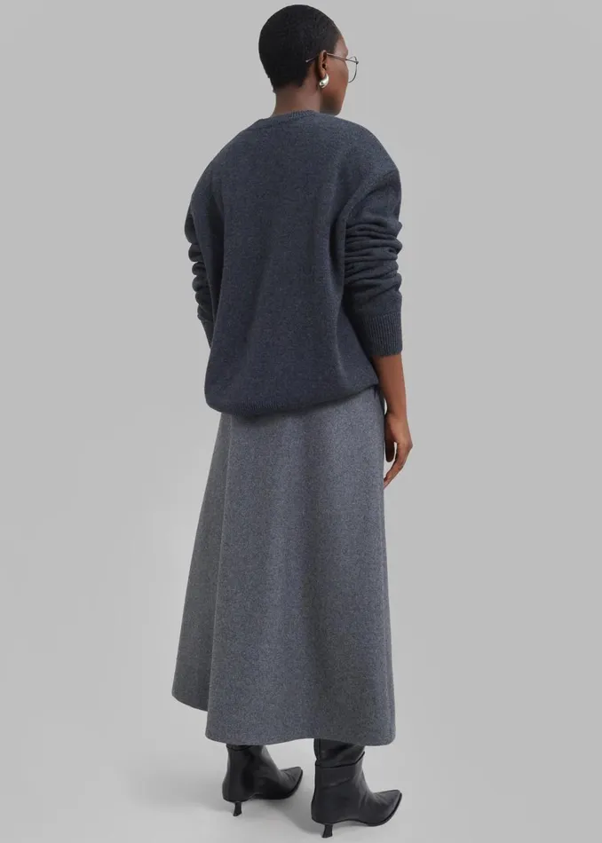 Women The Frankie Shop Bottoms Arabella Midi Skirt Grey