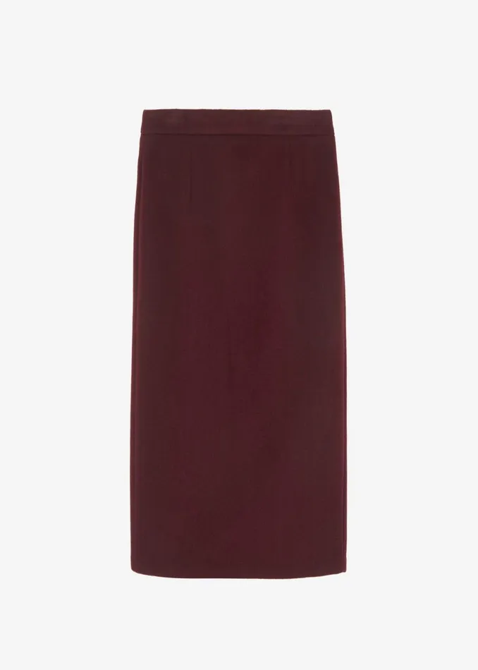 Women The Frankie Shop Bottoms Arley Midi Skirt Burgundy