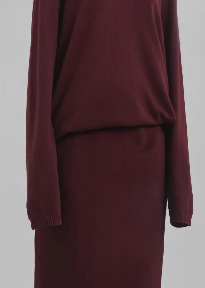 Women The Frankie Shop Bottoms Arley Midi Skirt Burgundy