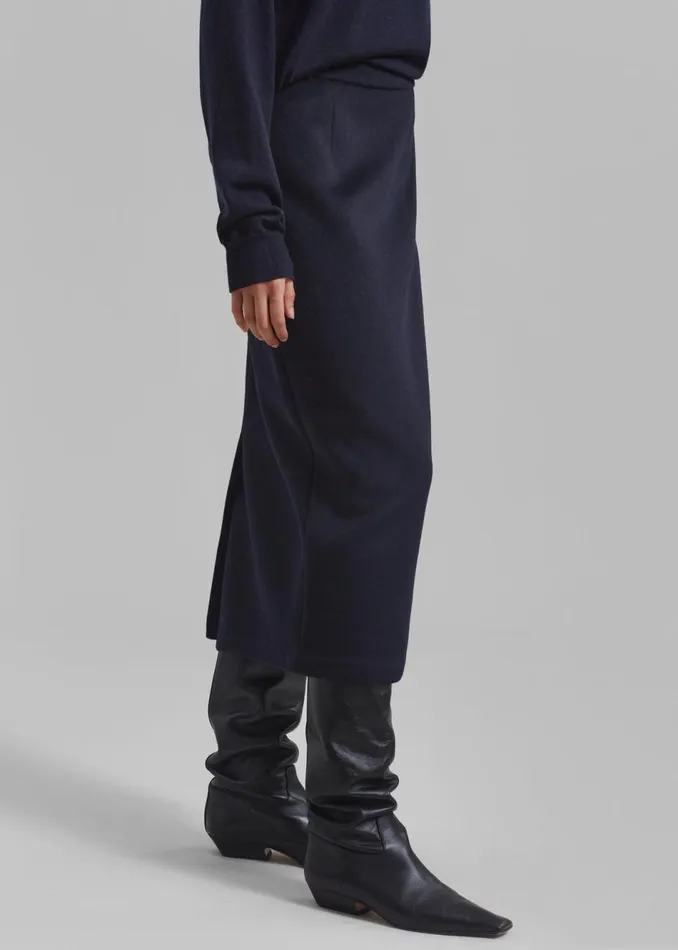 Women The Frankie Shop Bottoms Arley Midi Skirt Navy