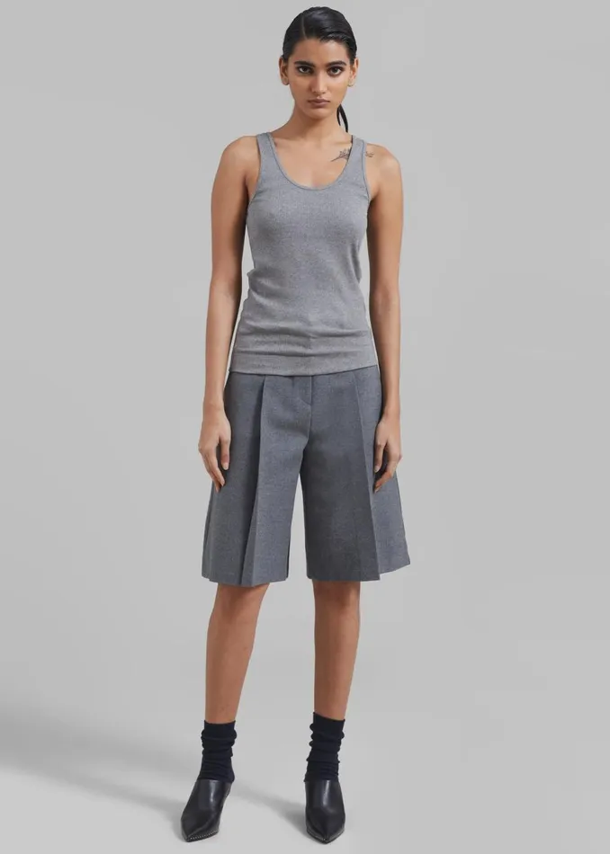 Women The Frankie Shop Bottoms Austen Bermuda Shorts Grey