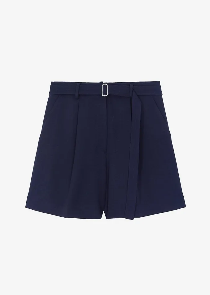 Women The Frankie Shop Bottoms Avalon Belted Shorts Navy