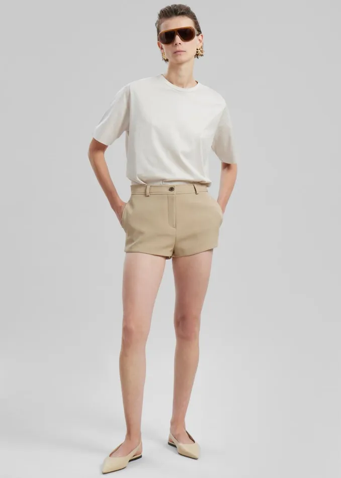 Women The Frankie Shop Bottoms Banks Hot Pants Beige