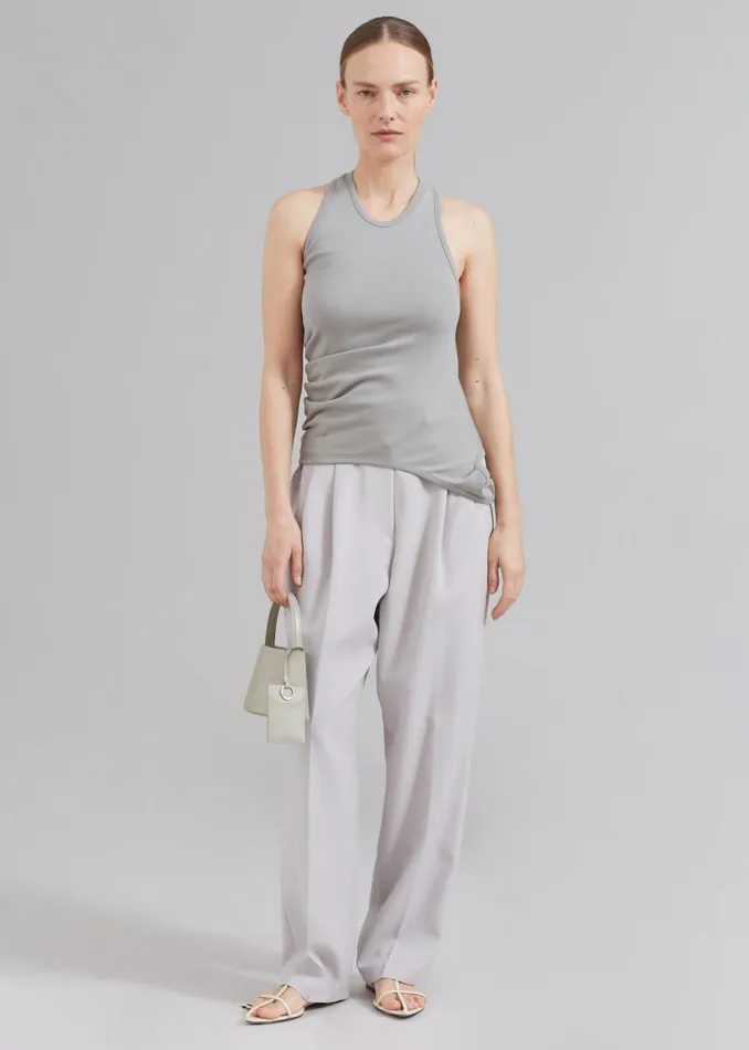 Women The Frankie Shop Bottoms Bea Pleated Suit Pants Grey