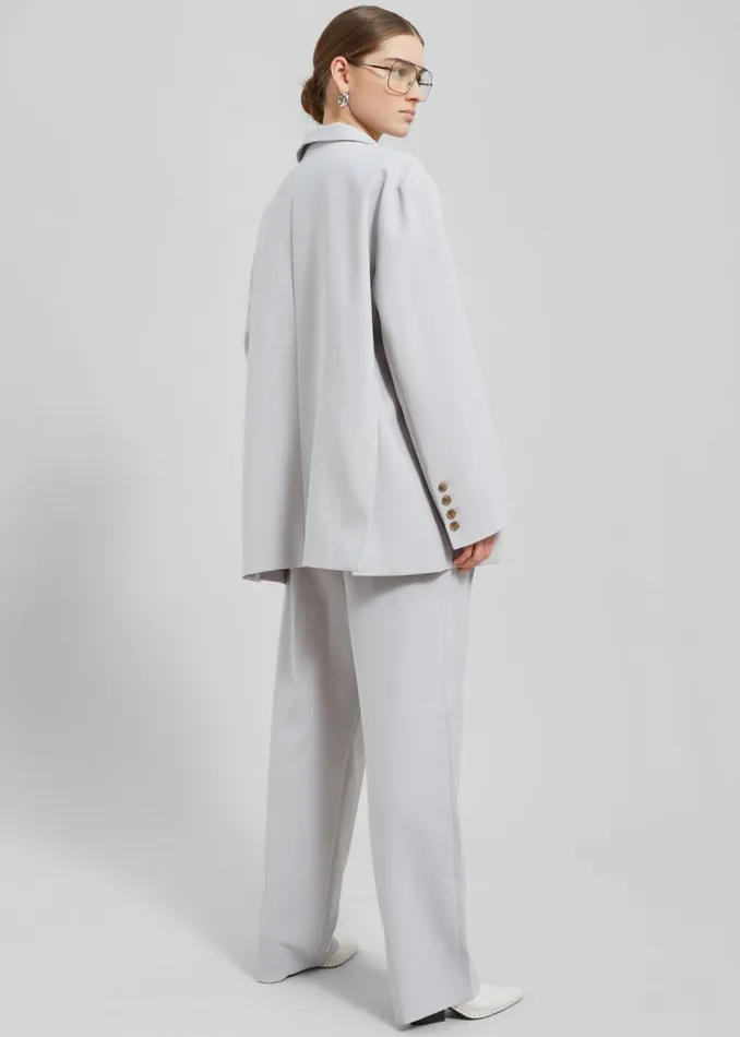 Women The Frankie Shop Bottoms Bea Pleated Suit Pants Grey