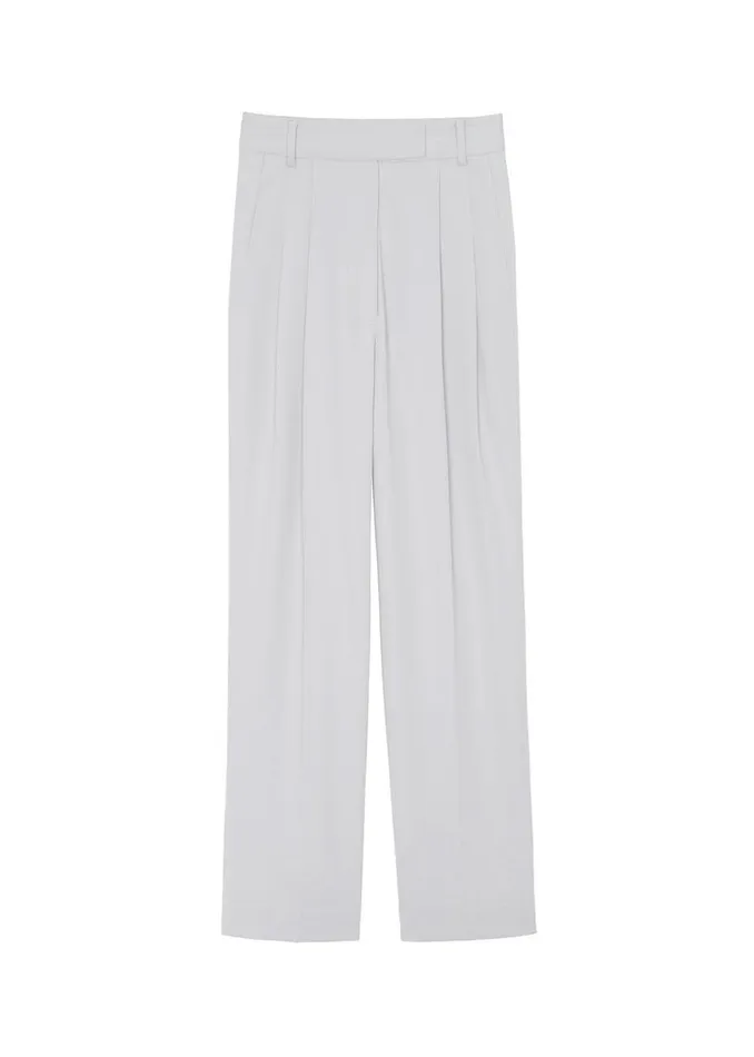 Women The Frankie Shop Bottoms Bea Pleated Suit Pants Grey