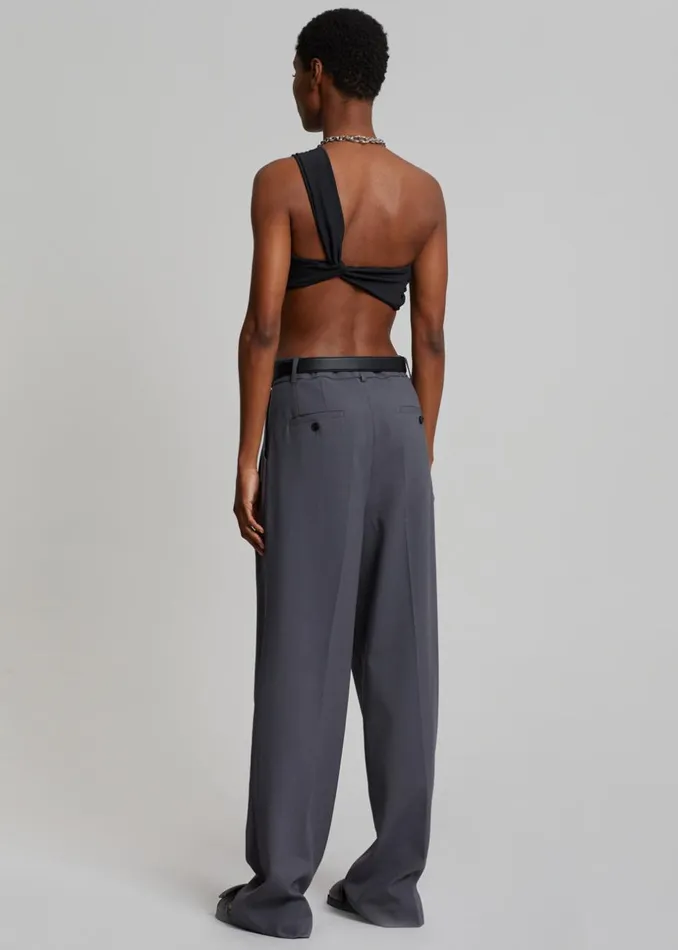 Women The Frankie Shop Bottoms Bea Suit Pants Charcoal
