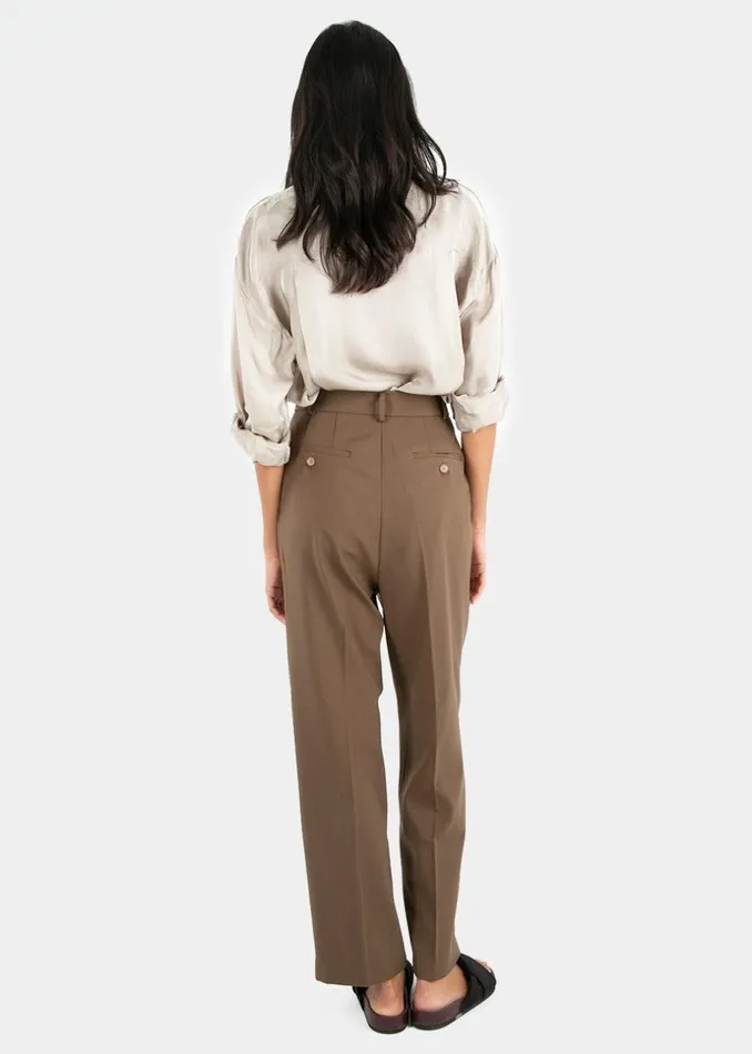 Women The Frankie Shop Bottoms Bea Suit Pants Chocolate