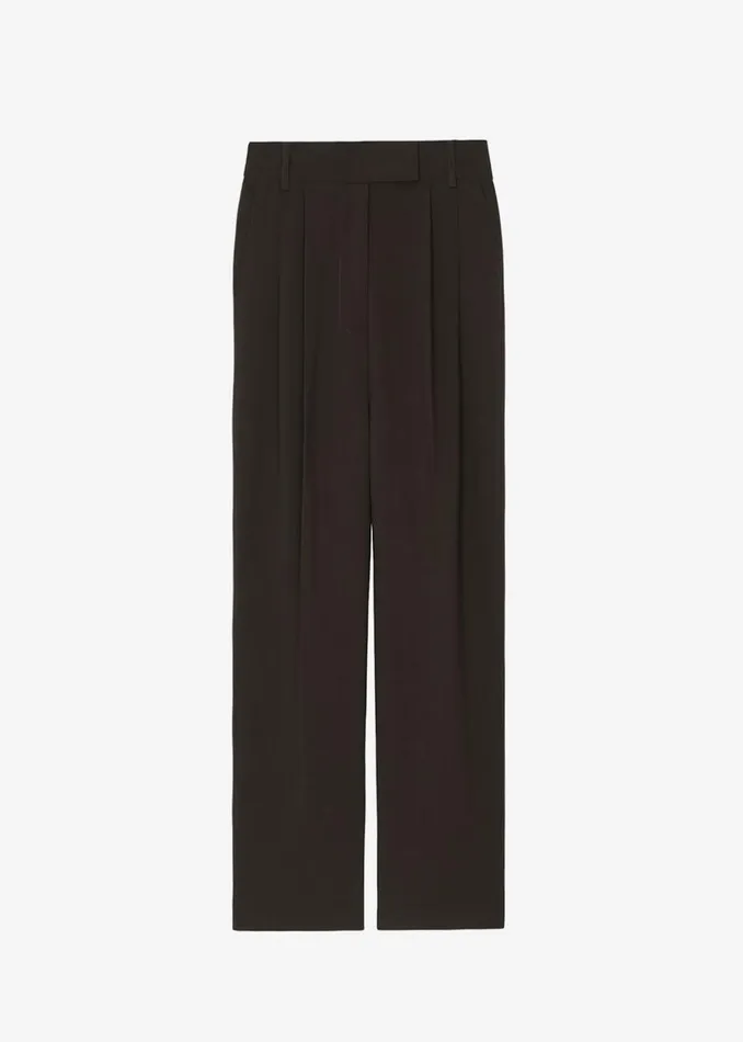 Women The Frankie Shop Bottoms Bea Suit Pants Dark Espresso