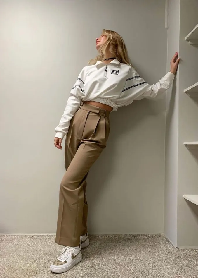 Women The Frankie Shop Bottoms Bea Suit Pants Latte
