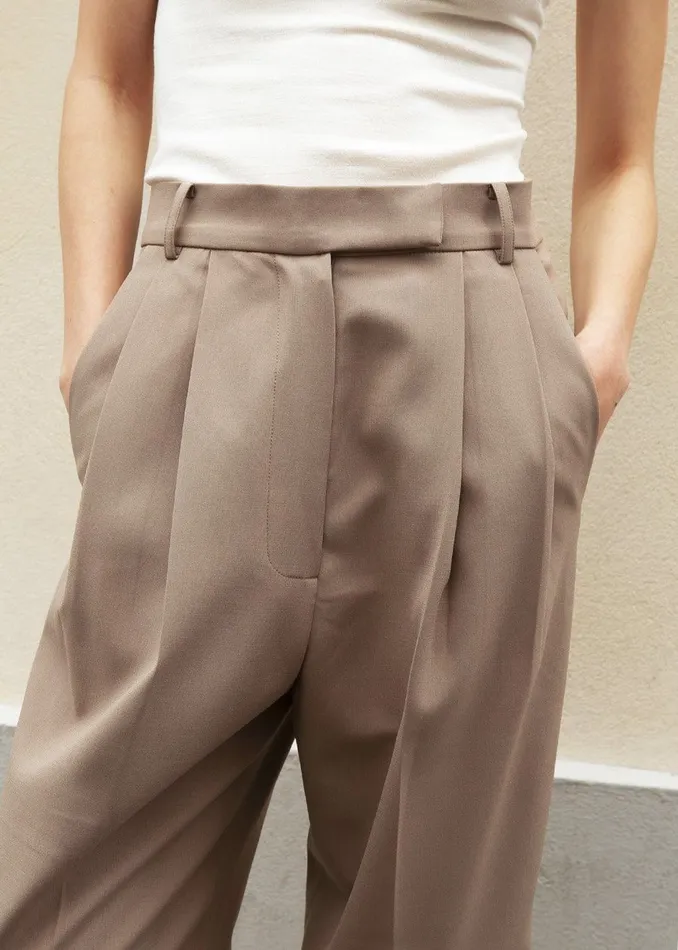 Women The Frankie Shop Bottoms Bea Suit Pants Latte