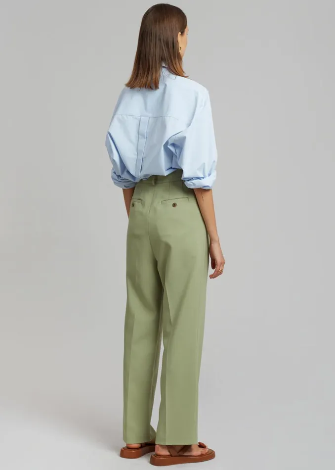 Women The Frankie Shop Bottoms Bea Suit Pants Sage