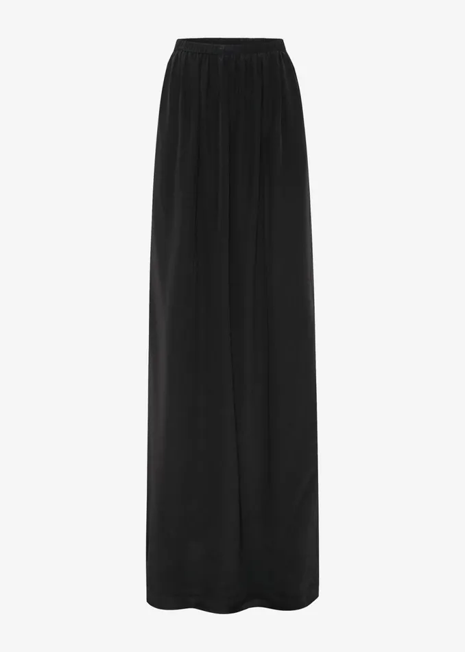 Women The Frankie Shop Bottoms Beare Park Silk Elastic Waist Skirt Black