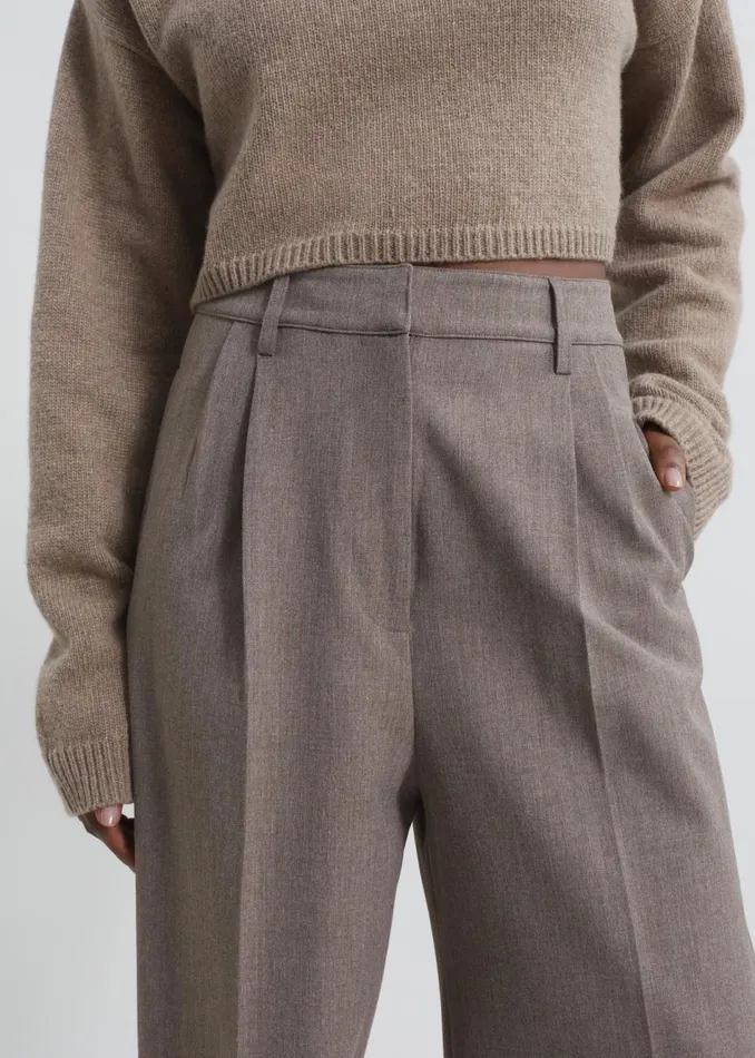 Women The Frankie Shop Bottoms Beaufille Celeste Trousers Heather Brown