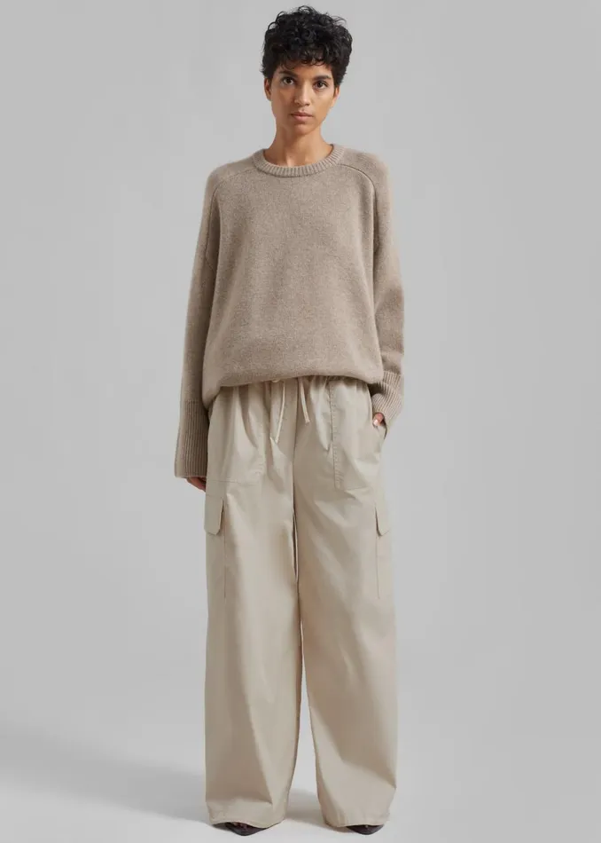 Women The Frankie Shop Bottoms Beaufille Ernst Cargo Pants Beige