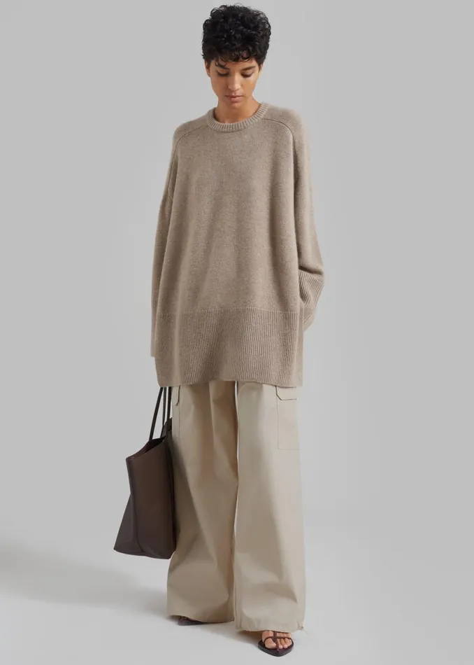 Women The Frankie Shop Bottoms Beaufille Ernst Cargo Pants Beige