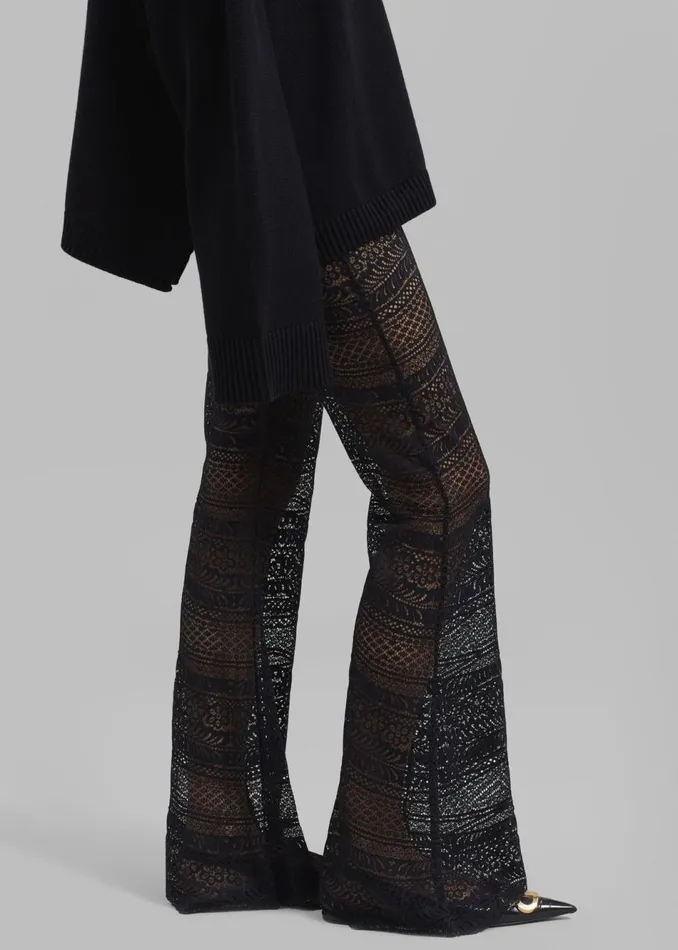 Women The Frankie Shop Bottoms Beaufille Lorenzo Flare Leggings Black