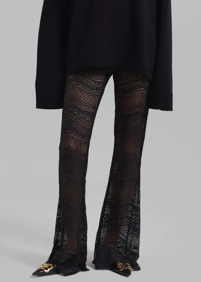 Women The Frankie Shop Bottoms Beaufille Lorenzo Flare Leggings Black