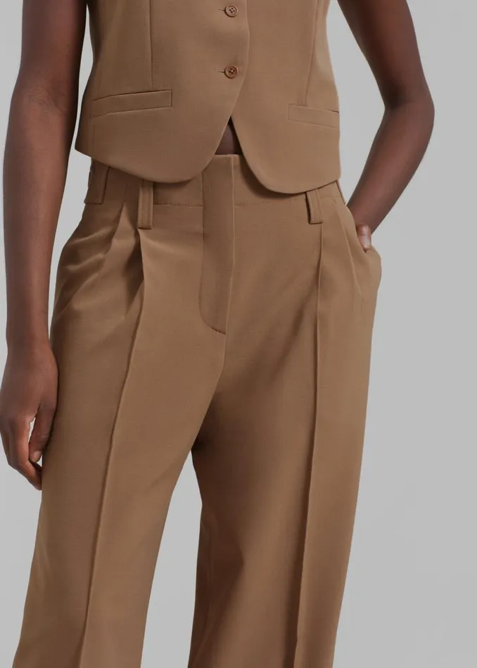 Women The Frankie Shop Bottoms Beaufille Ulla Trousers Camel
