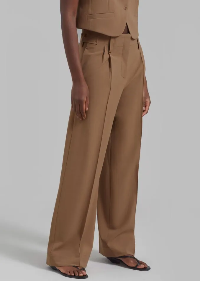 Women The Frankie Shop Bottoms Beaufille Ulla Trousers Camel