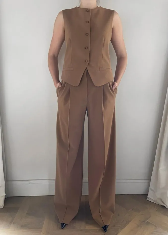 Women The Frankie Shop Bottoms Beaufille Ulla Trousers Camel