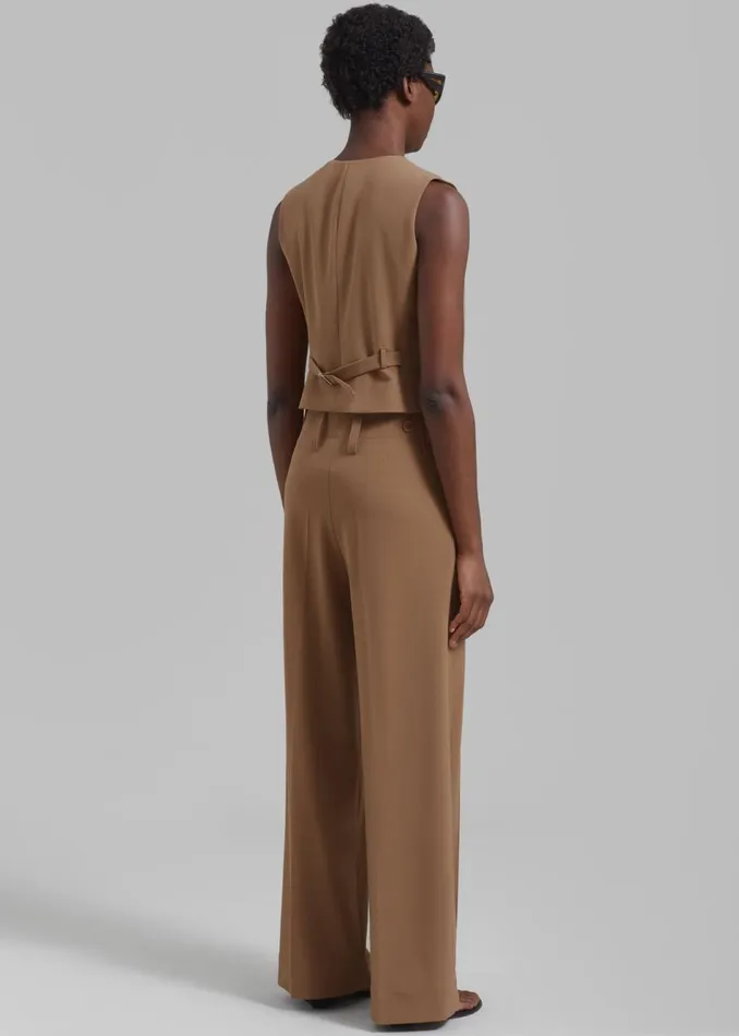 Women The Frankie Shop Bottoms Beaufille Ulla Trousers Camel