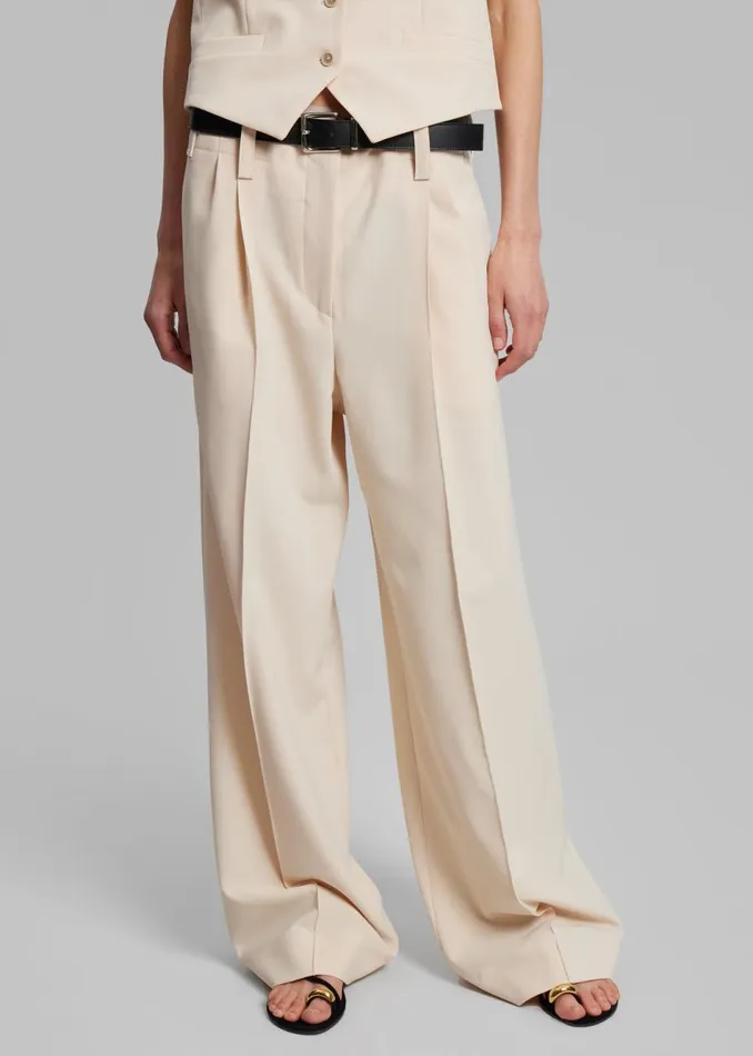 Women The Frankie Shop Bottoms Beaufille Ulla Trousers Parchment