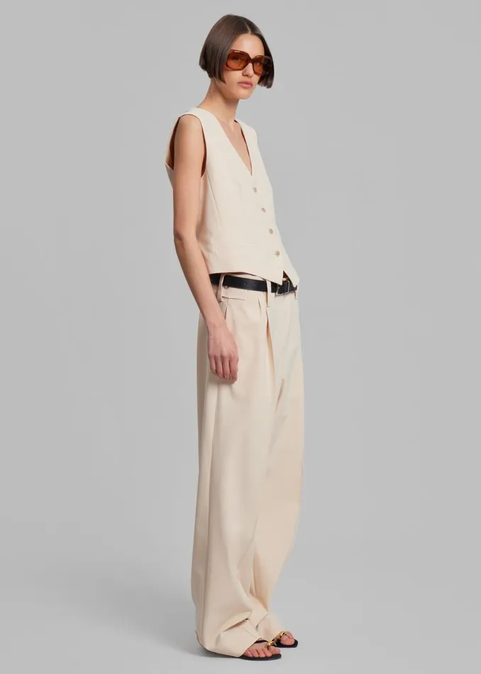 Women The Frankie Shop Bottoms Beaufille Ulla Trousers Parchment