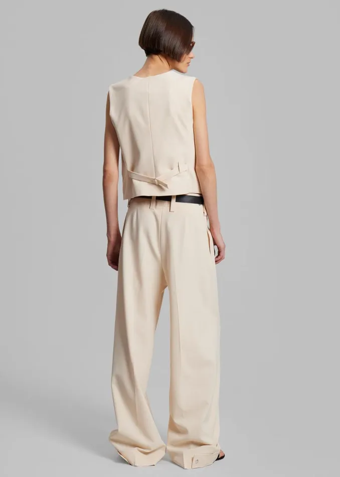Women The Frankie Shop Bottoms Beaufille Ulla Trousers Parchment