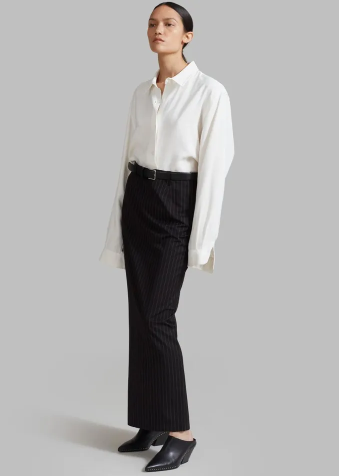 Women The Frankie Shop Bottoms Becca Pencil Skirt Black Pinstripe