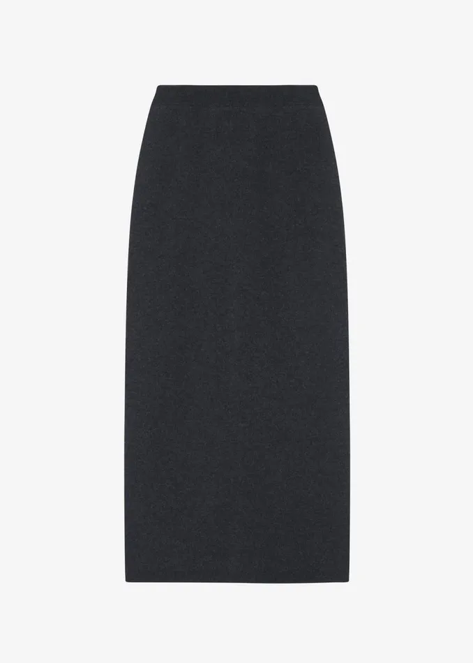 Women The Frankie Shop Bottoms Bellamy Wool Skirt Charcoal