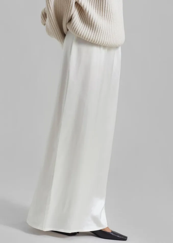 Women The Frankie Shop Bottoms Bevza Ankle Length Skirt Ivory