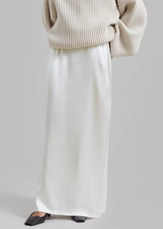 Women The Frankie Shop Bottoms Bevza Ankle Length Skirt Ivory