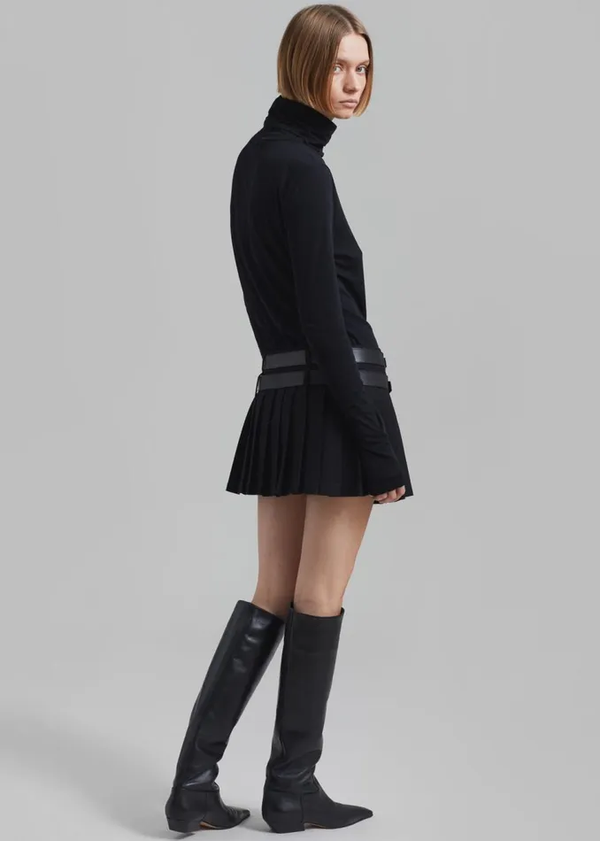 Women The Frankie Shop Bottoms Blake Mini Pleated Skirt Black