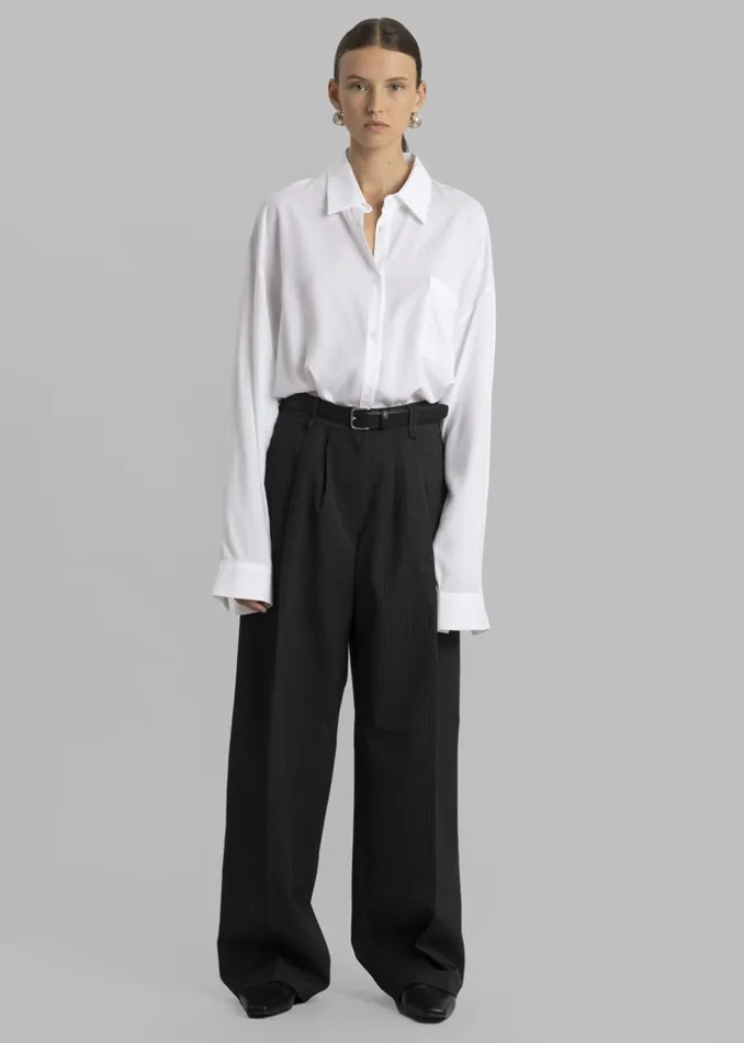 Women The Frankie Shop Bottoms Bram Pants Charcoal