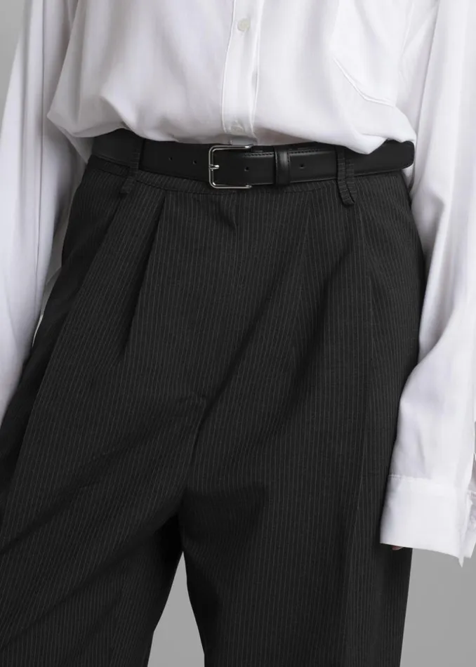 Women The Frankie Shop Bottoms Bram Pants Charcoal