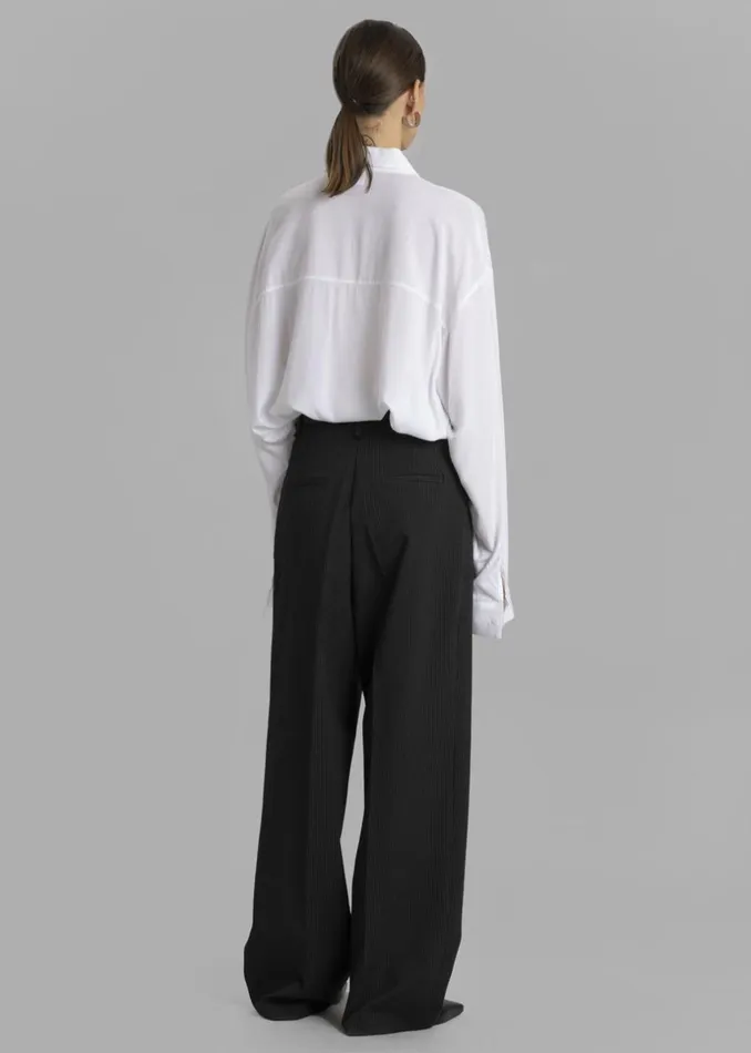 Women The Frankie Shop Bottoms Bram Pants Charcoal