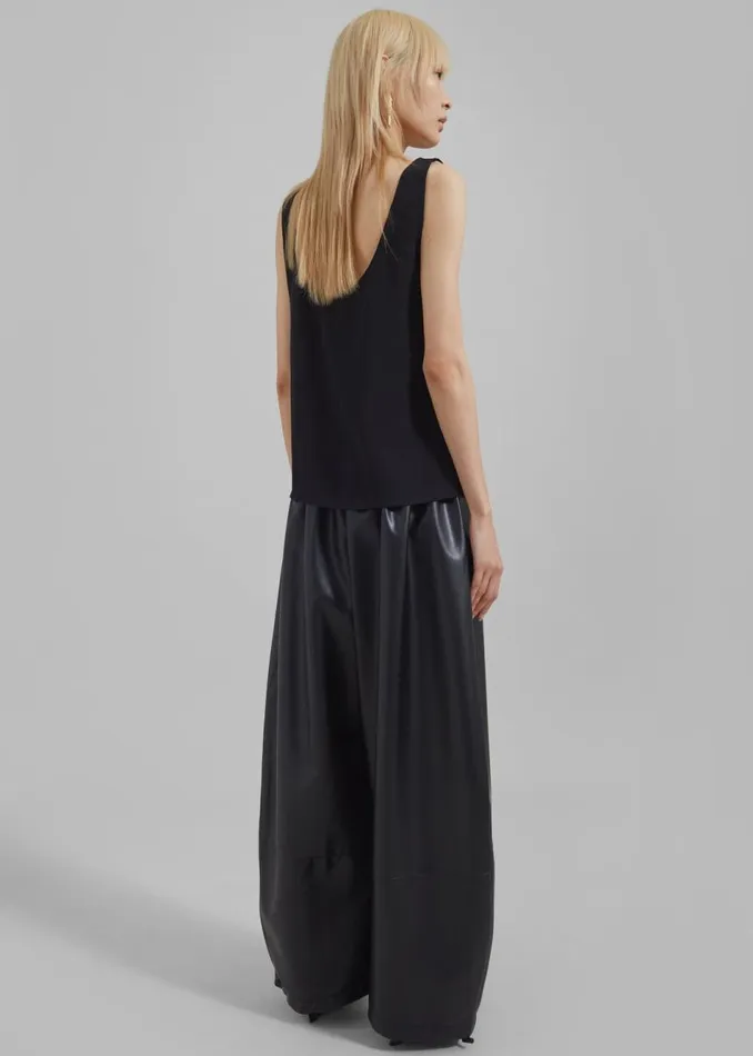 Women The Frankie Shop Bottoms Briar Faux Leather Balloon Pants Black