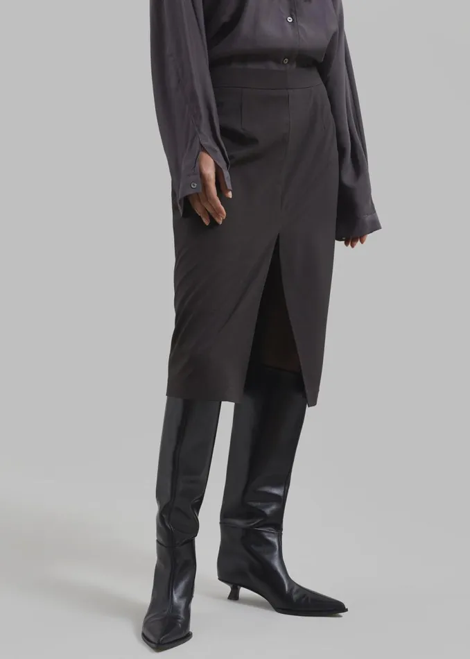 Women The Frankie Shop Bottoms Brooklyn Midi Skirt Charcoal